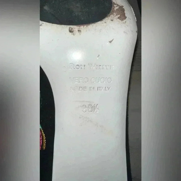 Ron White Doreen Floral Women's Block Heels, Black Suede, Size 38.5 EU,Size 8 US - Picture 9 of 11